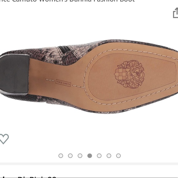 Vince Camuto Leather Snake Heeled Ankle Boots NEW - Picture 6 of 8